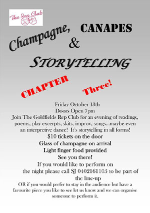 Champagne, Canapés and Storytelling