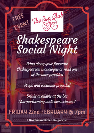 Shakespeare Social Night